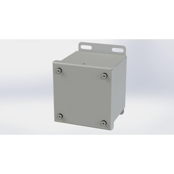 Captive Screws Electrical Enclosures, 4.13 in H, 4 in D, 4 in W, NEMA 3R, 4, 12, 13, Carbon Steel